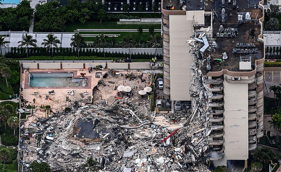 Champlain towers collapse - image from https://www.enr.com/articles/52001-engineers-piece-together-champlain-towers-probable-collapse-sequence